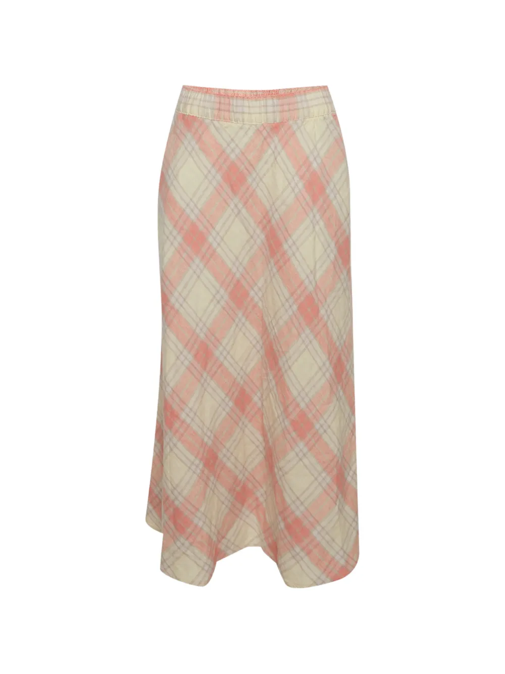 Polo Ralph Lauren Vintage check-pattern linen skirt - Toni neutri