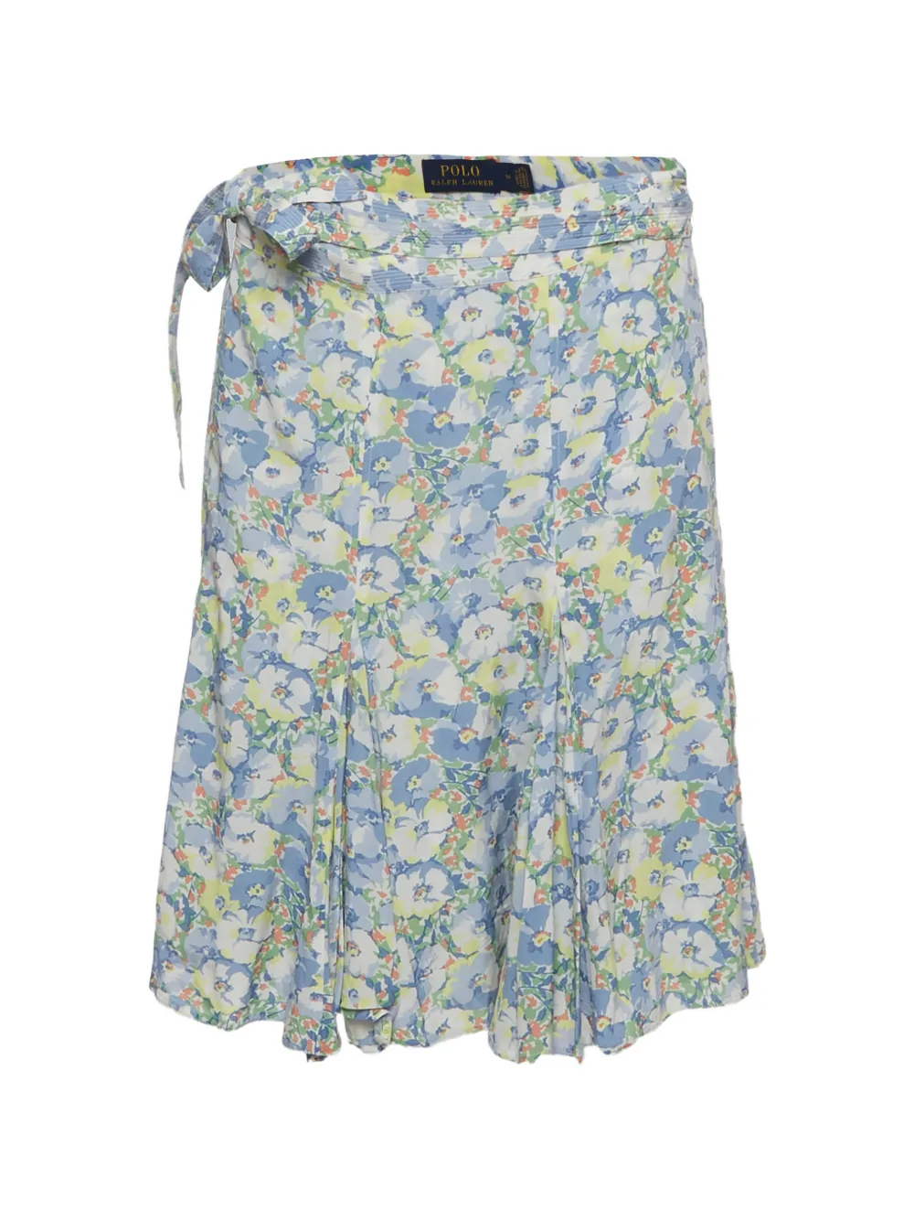 Polo Ralph Lauren Vintage floral-print wrap-style mini skirt - Blu