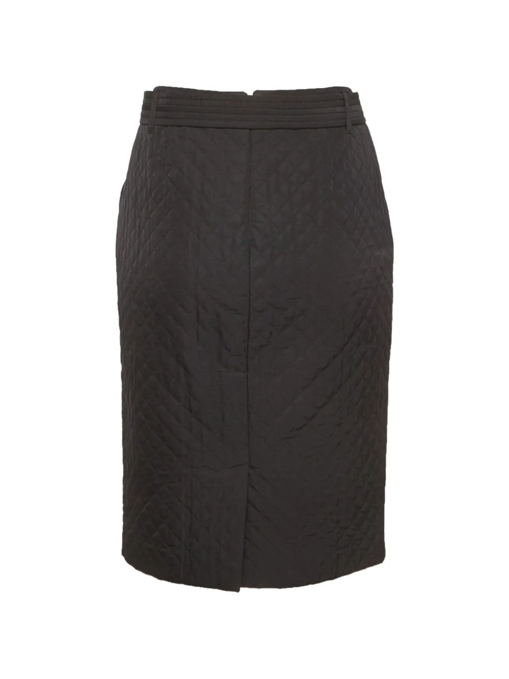 Ferragamo Pre-Owned quilted belted skirt - Nero