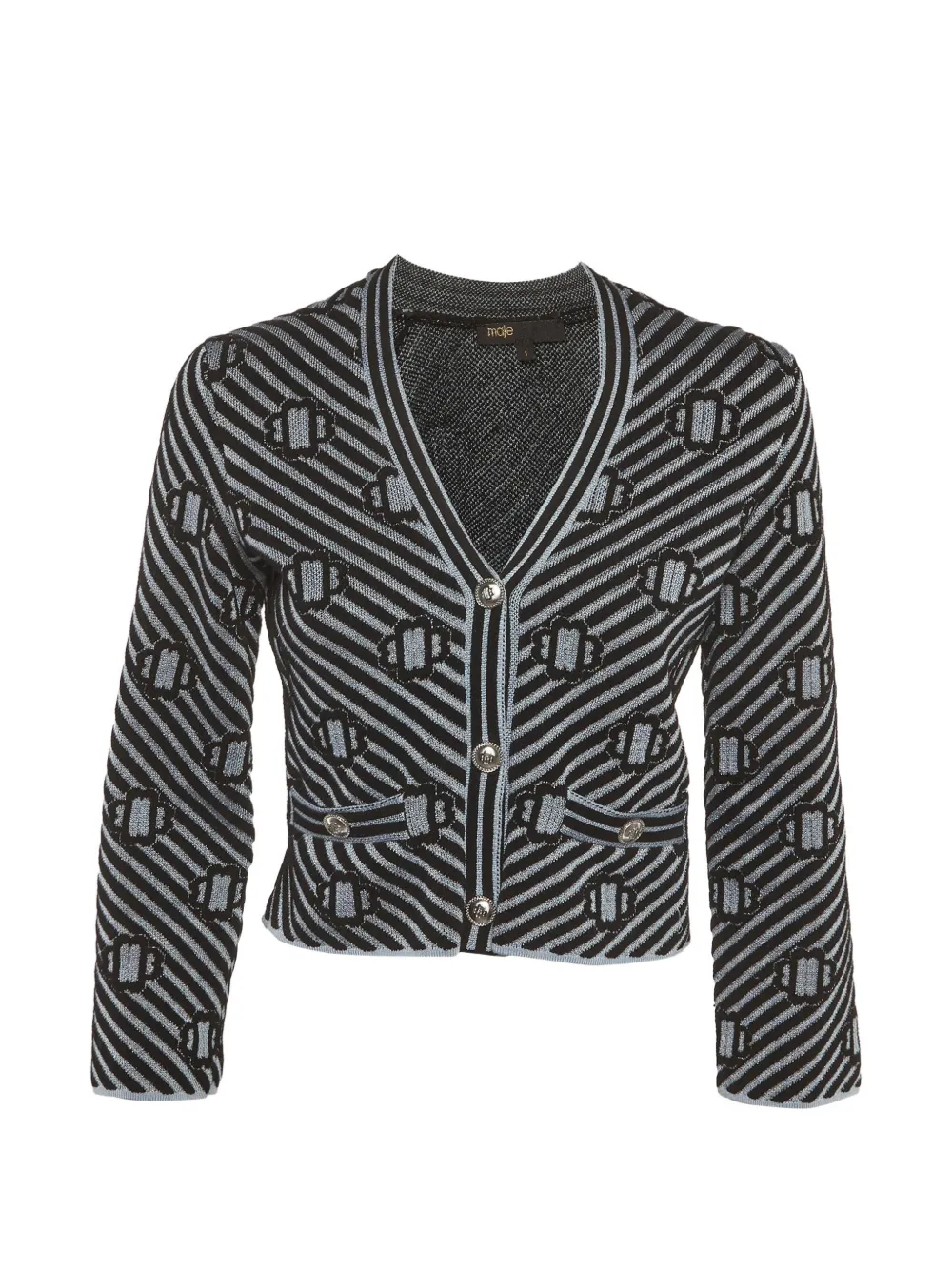 Maje V-neck cardigan - Schwarz