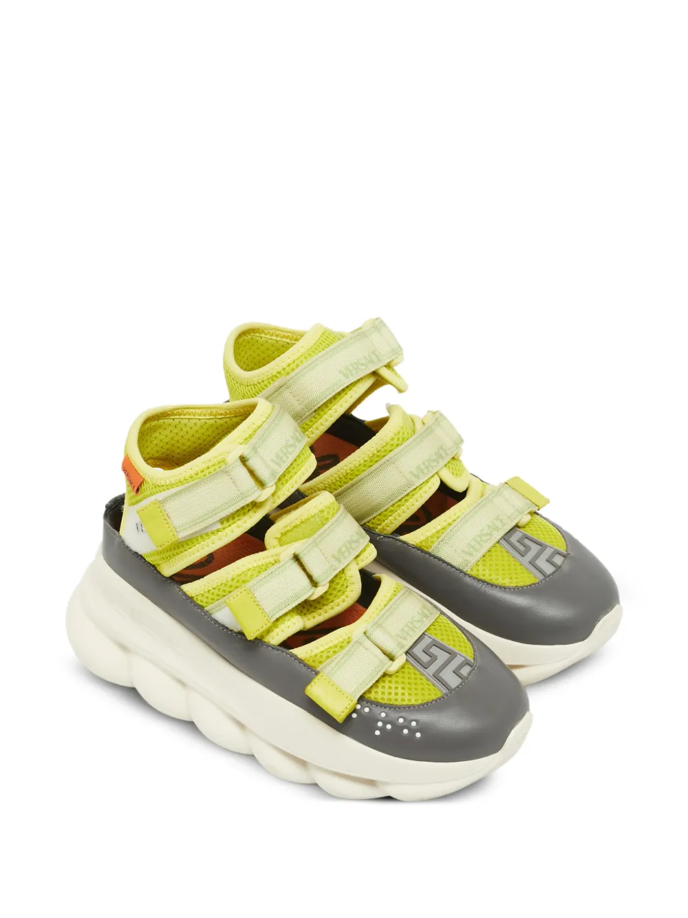 Versace Pre-Owned Chain Reaction touch-strap sneakers - Grigio