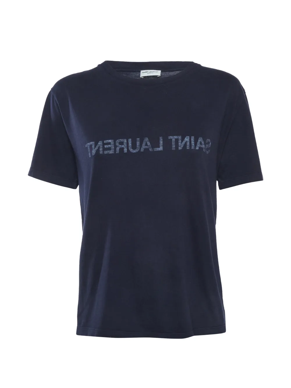 Saint Laurent Pre-Owned logo-print short-sleeve T-shirt - Blu