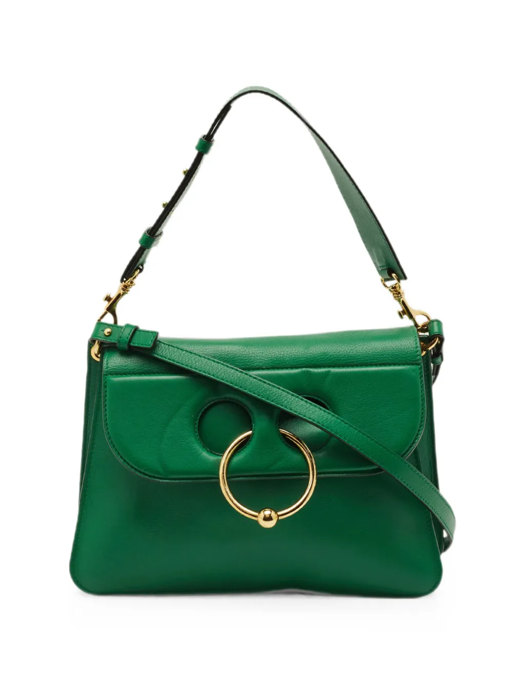 JW Anderson medium Pierce leather shoulder bag - Verde