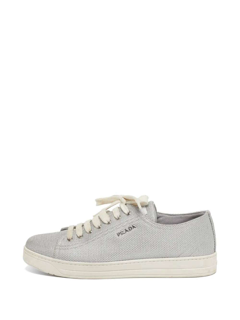 Prada Pre-Owned metallic-effect sneakers - Argento