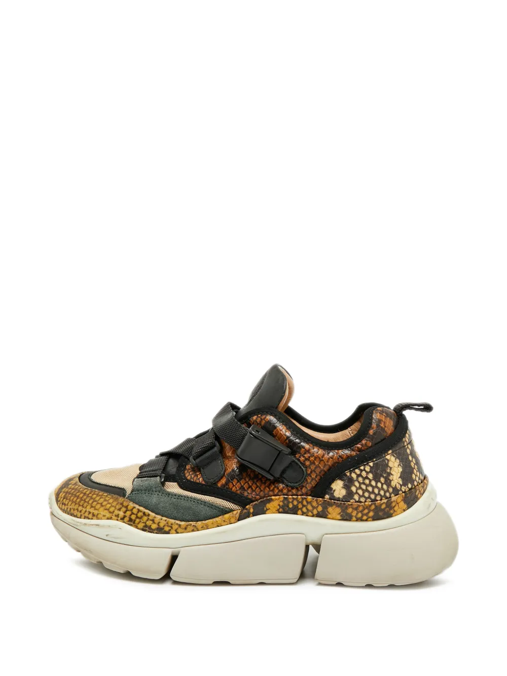 Chloé Pre-Owned Sonnie leather sneakers - Marrone