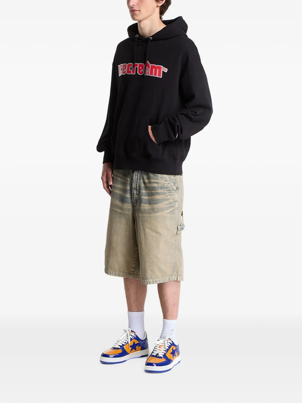 Billionaire Boys Club Ice Cream Soft Serve Popover hoodie met logo-print Zwart