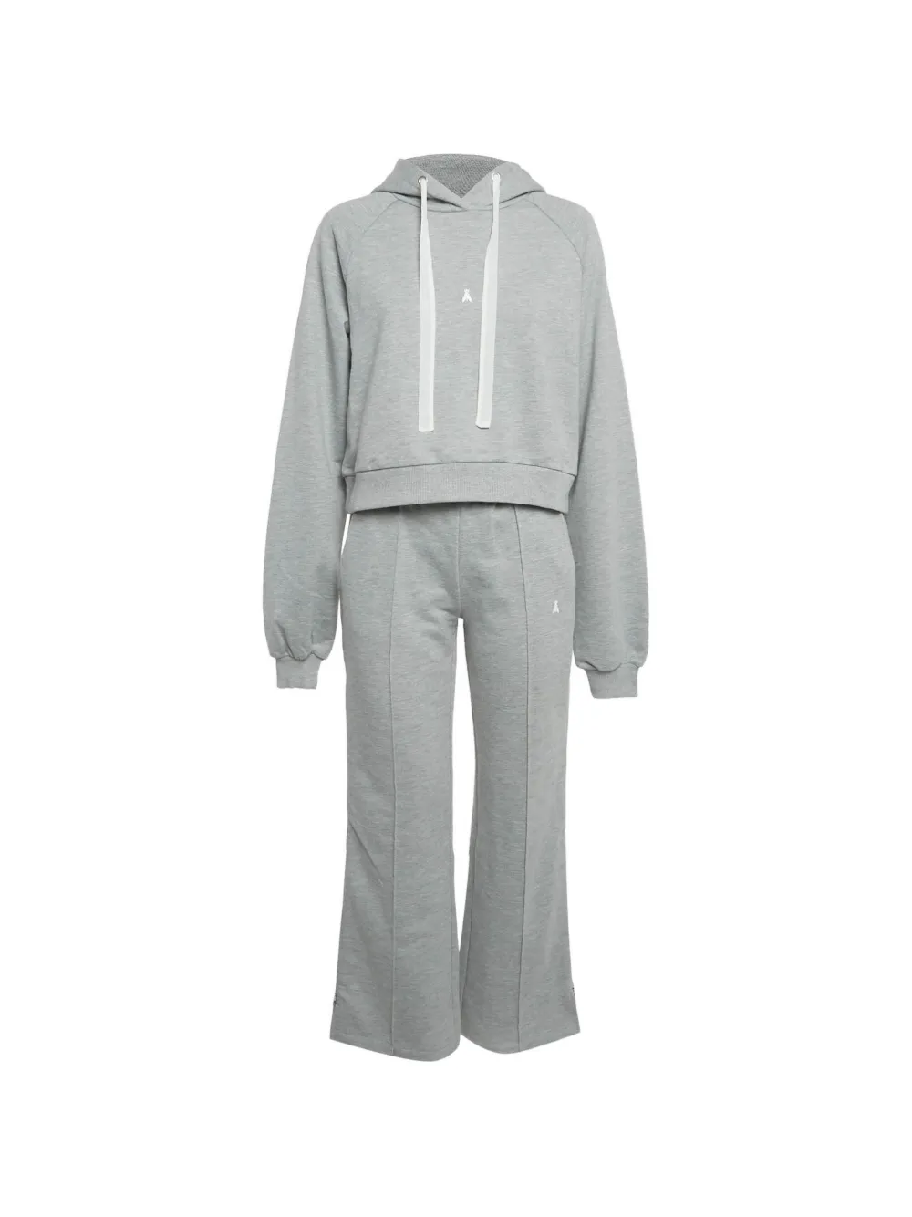 Patrizia Pepe logo-embossed knit sweater and trousers set - Grigio