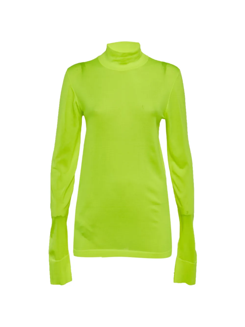Pre-owned Les Rêveries Stretch-knit Turtleneck Sweater In Green