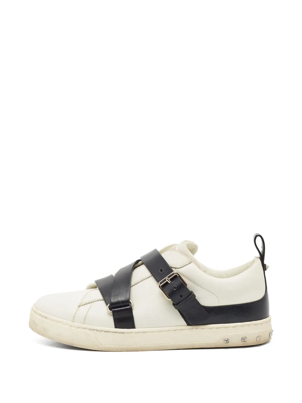 Valentino Garavani Pre-Owned Sneakers Rockstud con fibbia - Bianco