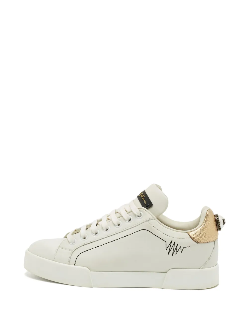 Dolce & Gabbana Pre-Owned Portofino lace-up fastening sneakers - Toni neutri