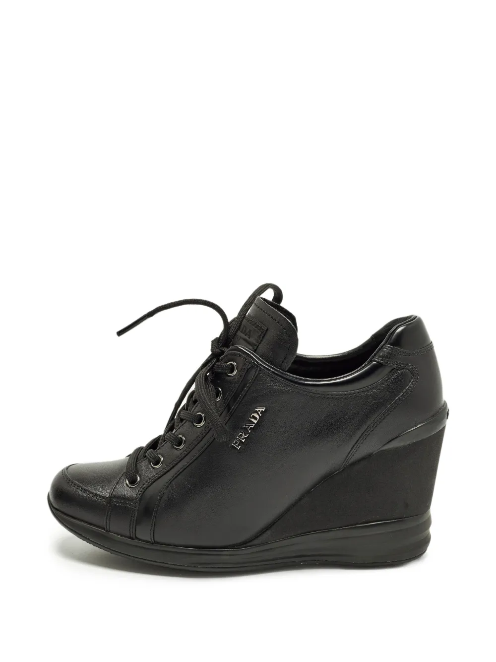 Prada Pre-Owned leather sneakers - Nero