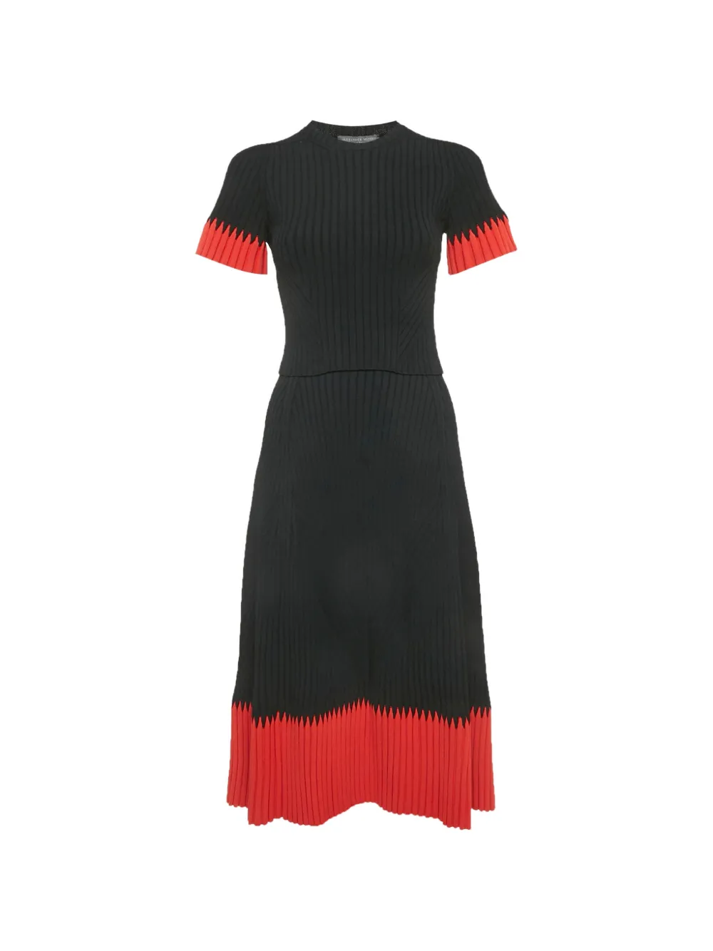 Alexander McQueen Pre-Owned rib-knit top and midi skirt set - Black