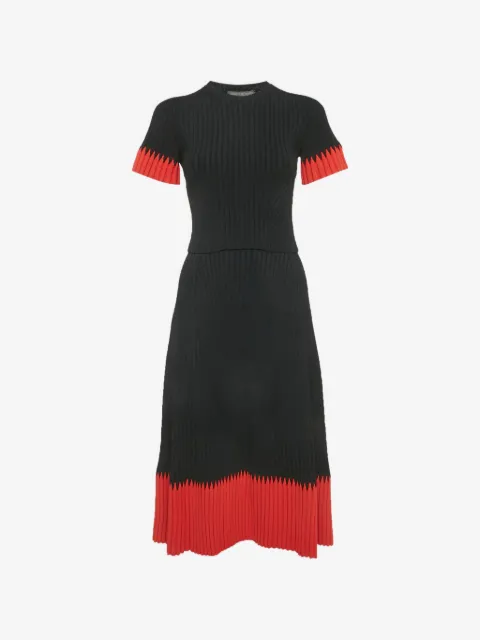 Alexander McQueen Pre-Owned rib-knit top and midi skirt set