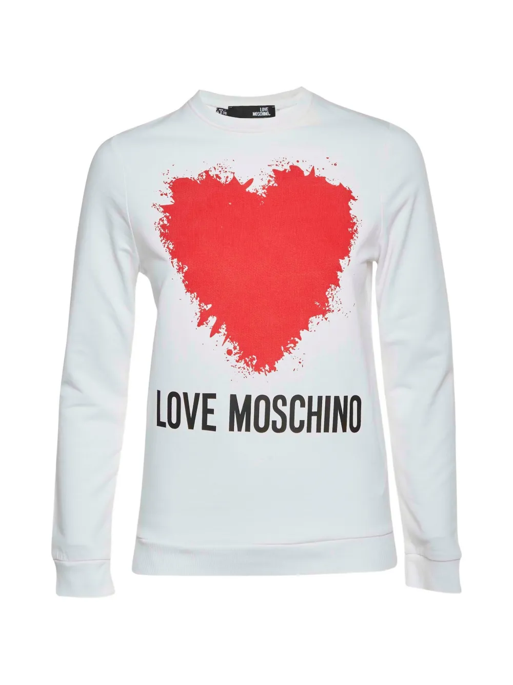 Love Moschino heart-print sweatshirt - Bianco