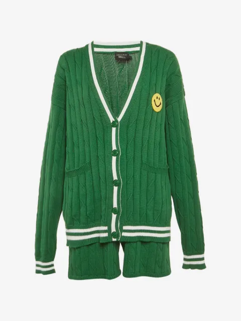 Joshua Sanders x Smiley cable-knit cardigan and shorts set