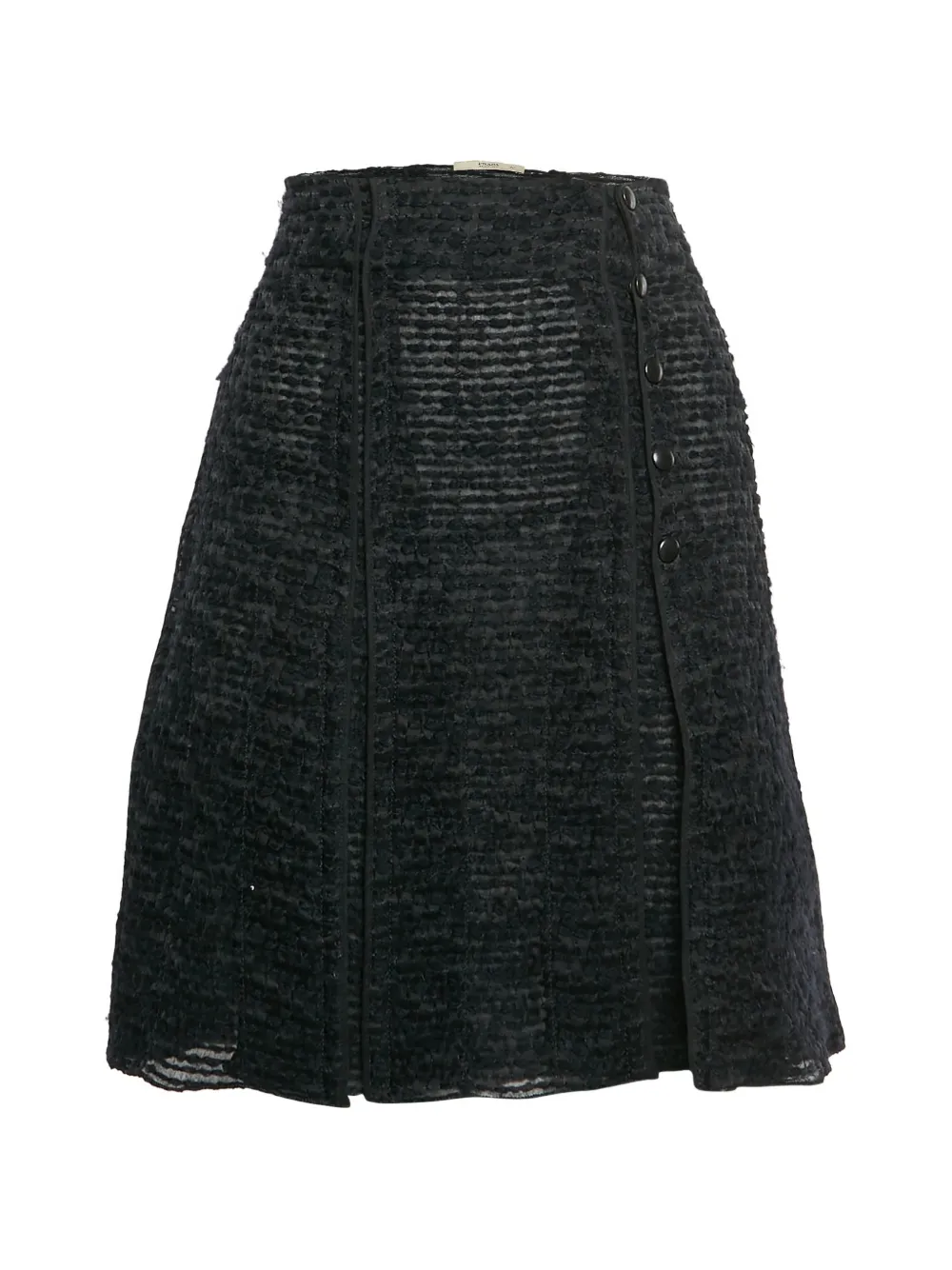 Prada Pre-Owned pleated tweed mini skirt - Nero