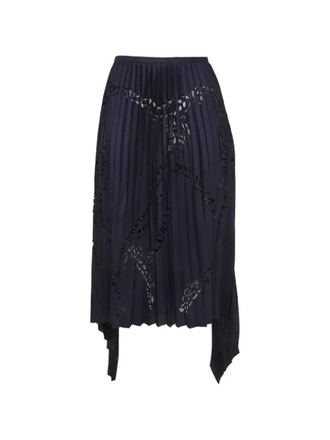 PUCCI Pre-Owned laser-cut plissé midi skirt