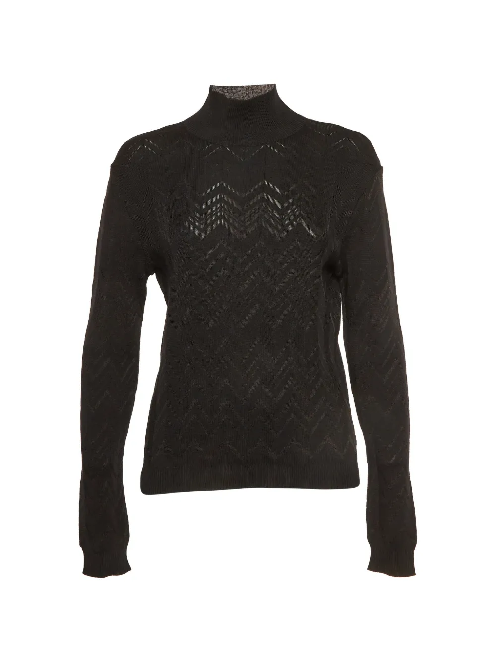 Missoni Pre-Owned zigzag knitted sweater - Nero