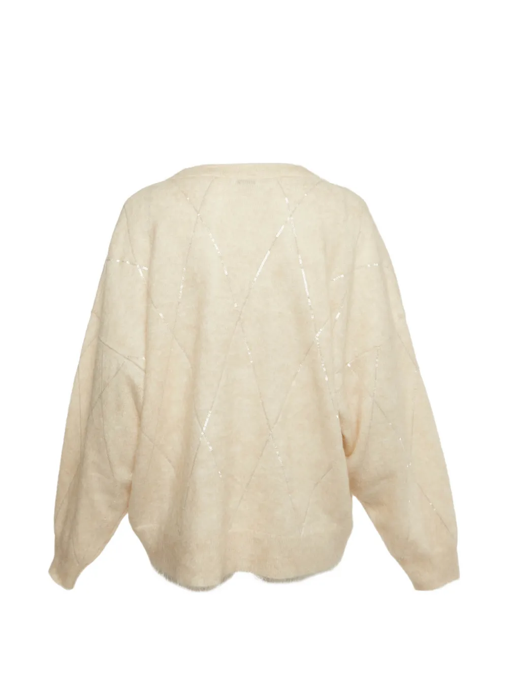 Brunello Cucinelli スパンコール装飾 長袖ニット Brunello Cucinelli スパンコール セーター | ニュートラル | FARFETCH JP