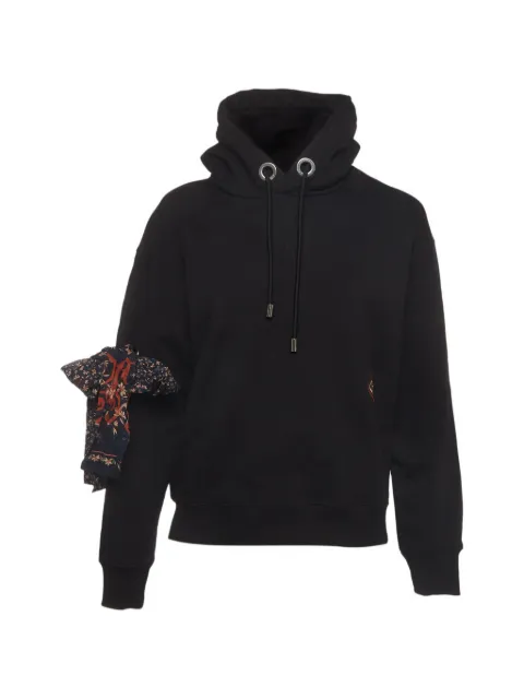 Chloé Pre-Owned silk scarf detail hoodie