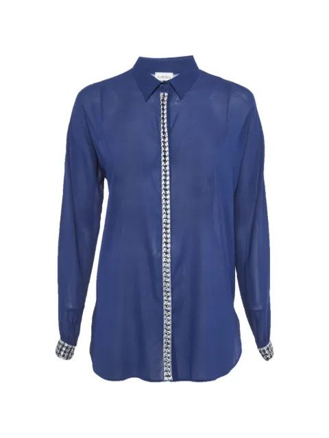 La Perla sequin-embellished semi-sheer shirt