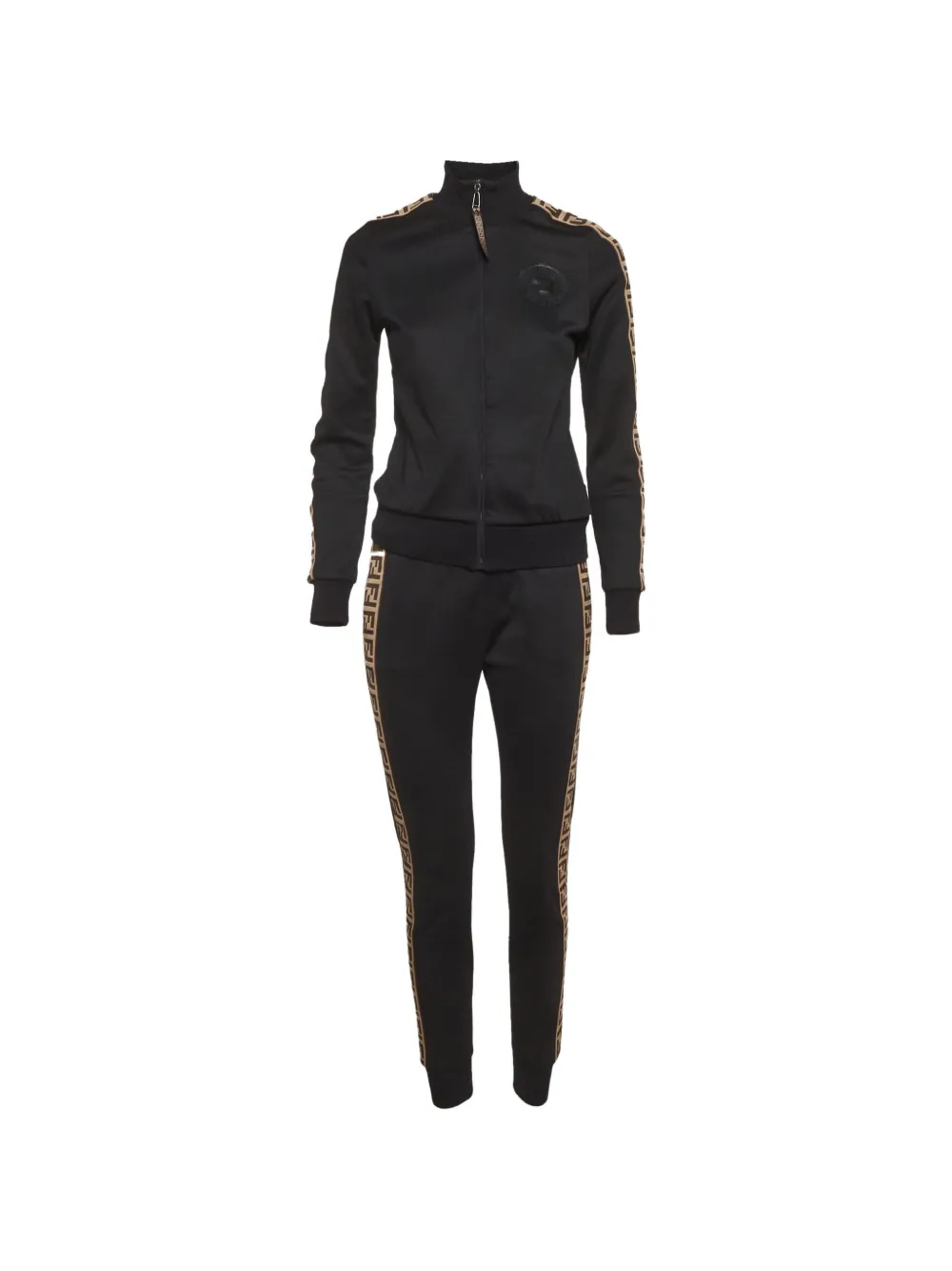 Fendi Pre-Owned FF logo-tape track suit - Nero