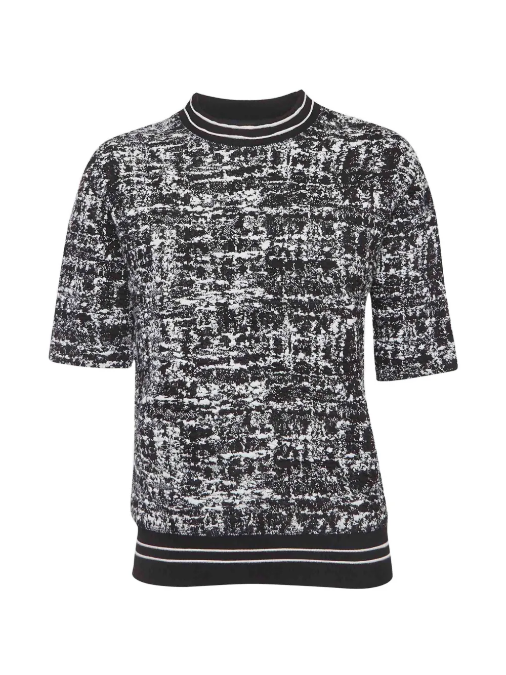SANDRO textured cotton knit top - Nero