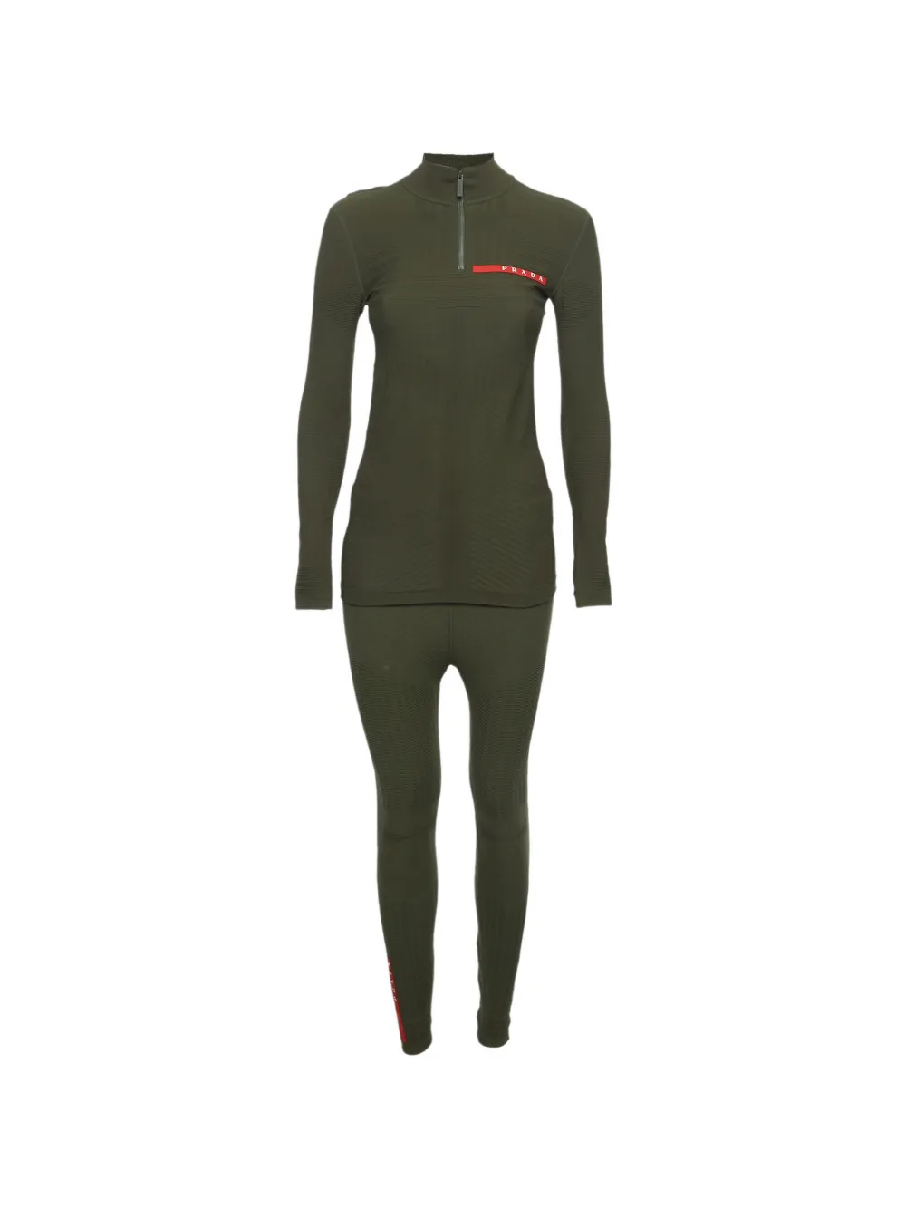 Prada Pre-Owned Linea Rossa quarter-zip tracksuit - Verde