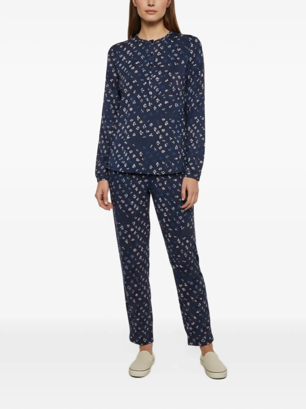 DVF Diane von Furstenberg floral-print blouse and trousers set - Blau