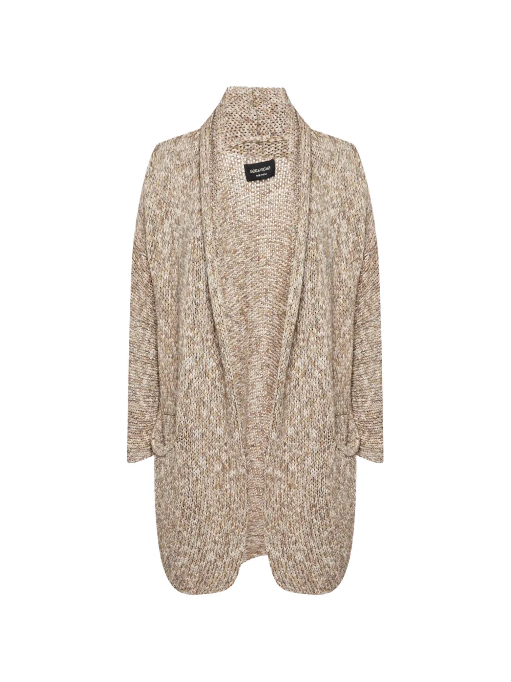 Pre-owned Zadig & Voltaire Open-front Cotton Cardigan In Neutral