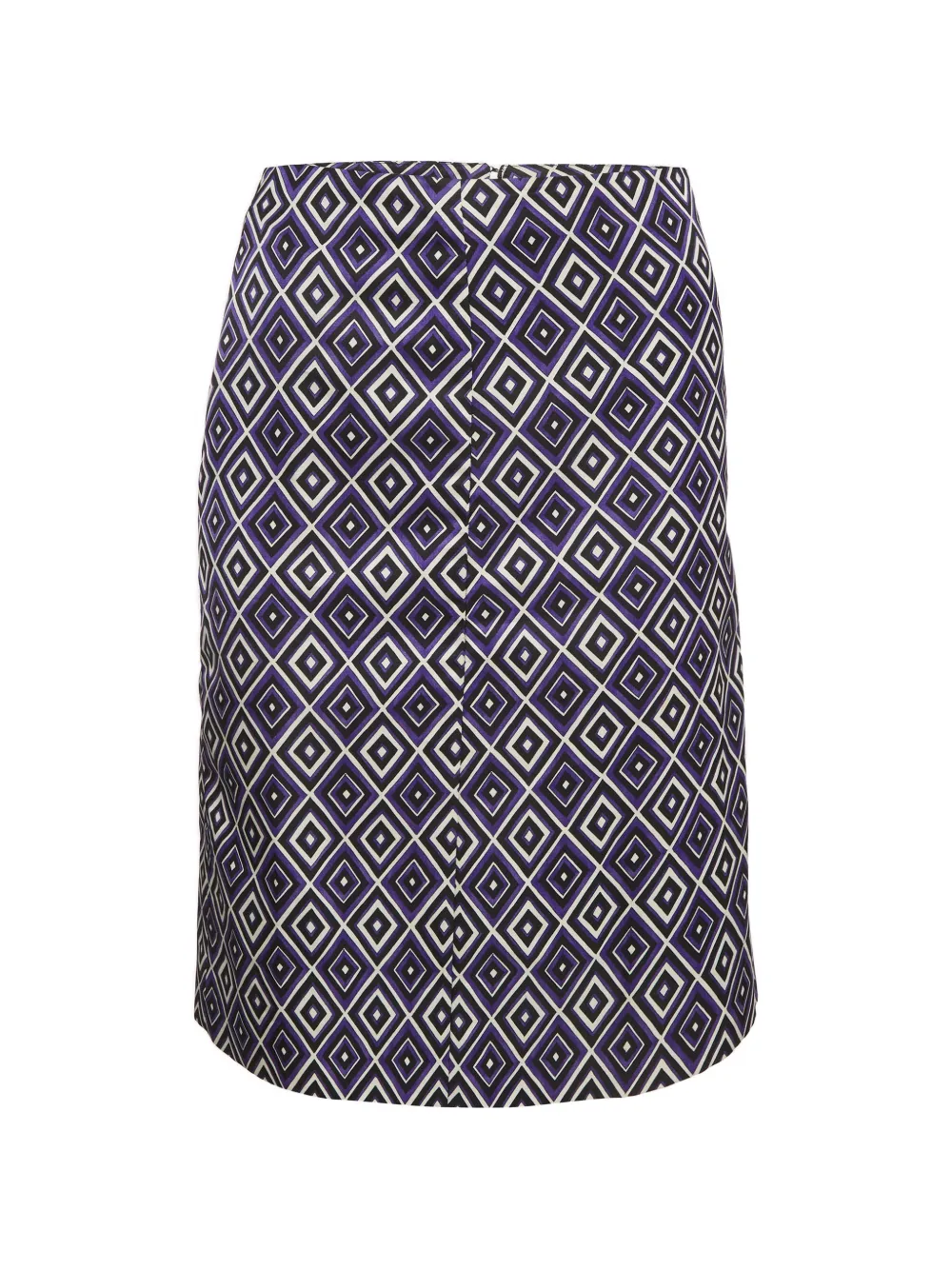 Prada Pre-Owned geometric-print pencil midi skirt - Viola