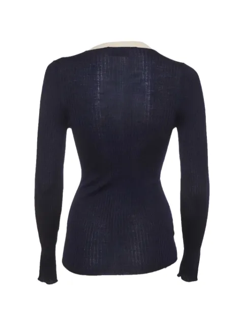 Prada Pre-Owned cárdigan de canalé