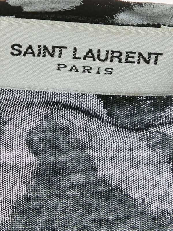 SAINT LAURENT レオパード柄 タンクトップ(月末まで値下中) Saint Laurent Pre-Owned 2013 レオパード タンクトップ | ブラック
