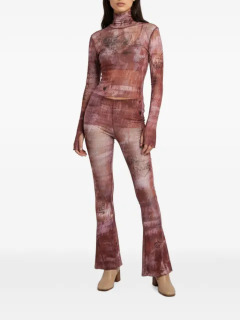 424 graphic-print flared trouser set