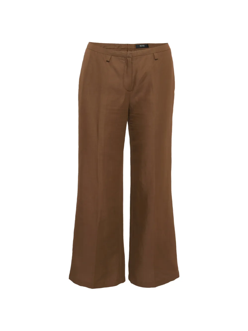 BOSS straight-fit pleated trousers - Marrone