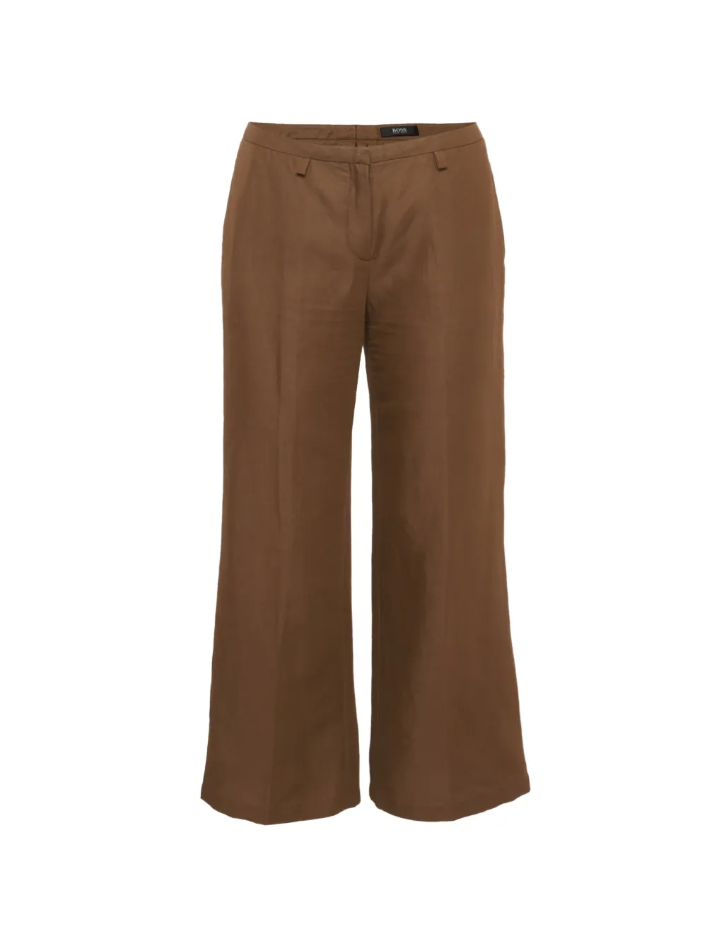 BOSS straight-fit pleated trousers - Marrone