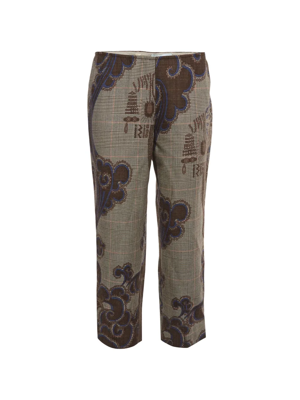 PUCCI Pre-Owned plaid straight-fit trousers - Marrone