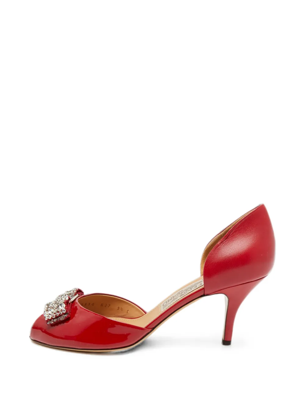 Ferragamo Pre-Owned Belinda embellished sandals - Rosso