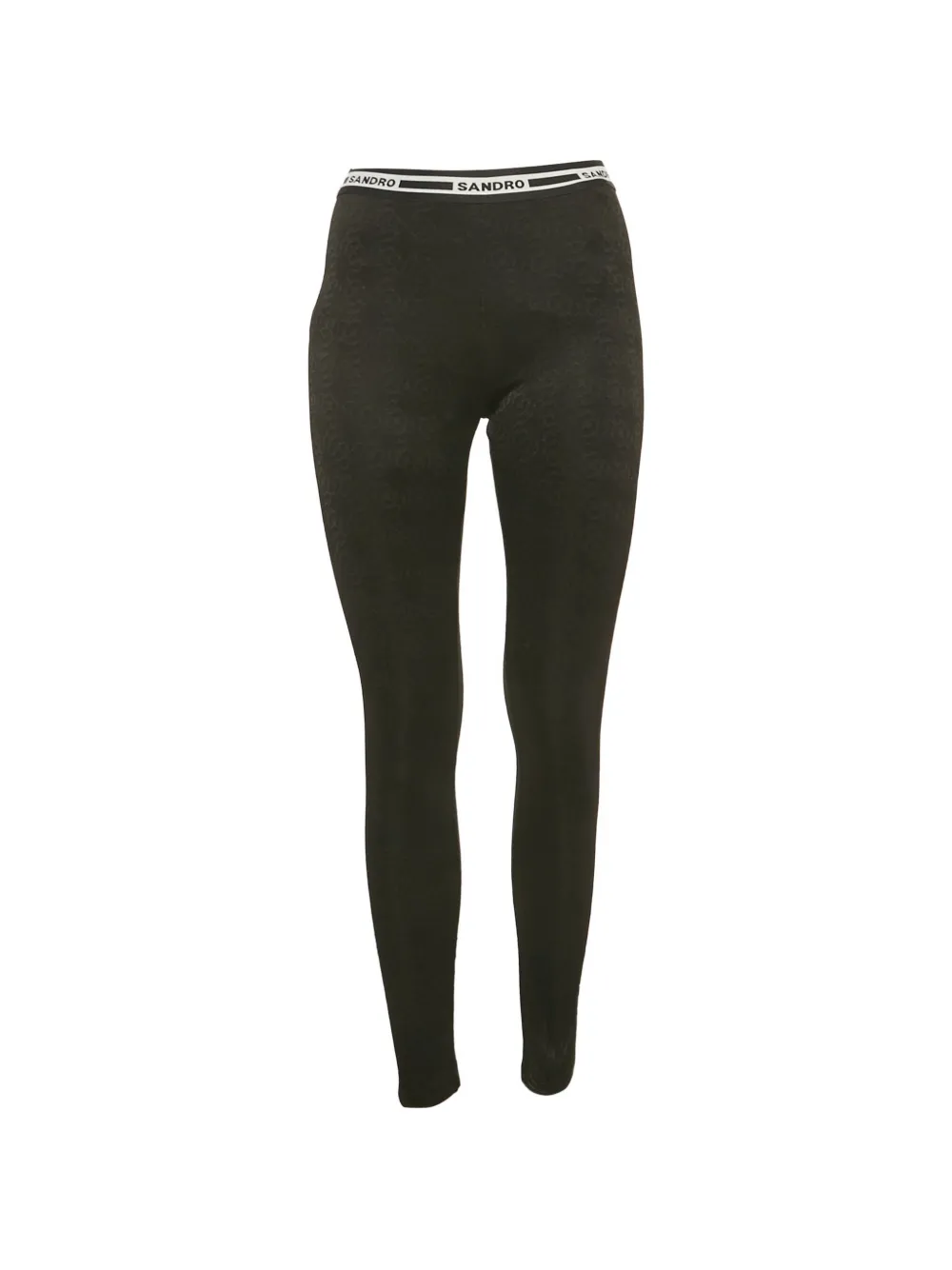 SANDRO Leggings con logo - Nero