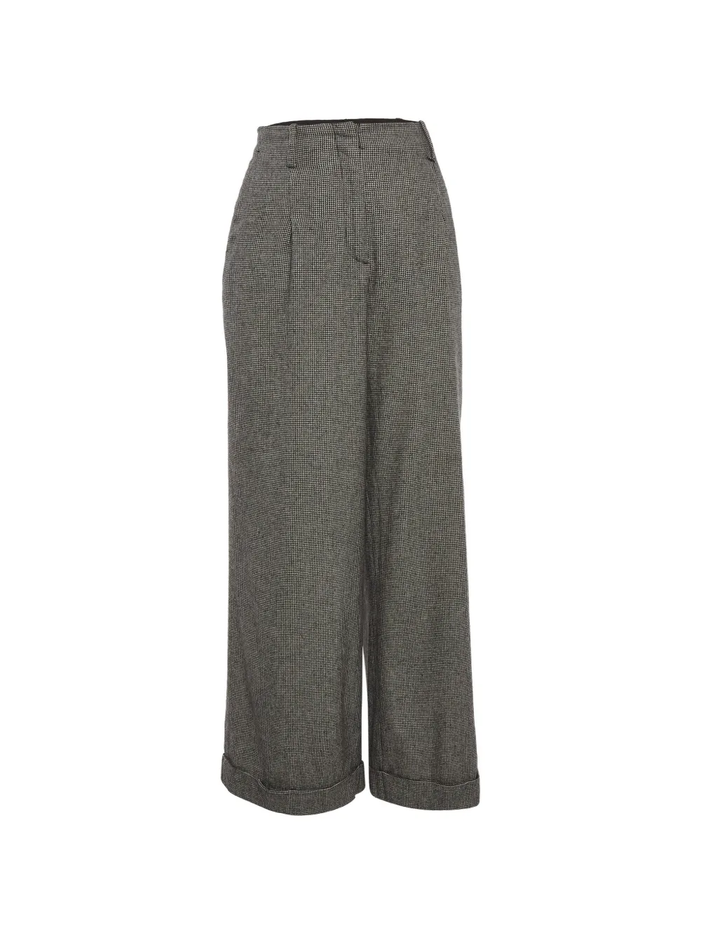 SANDRO houndstooth high-rise trousers - Grigio