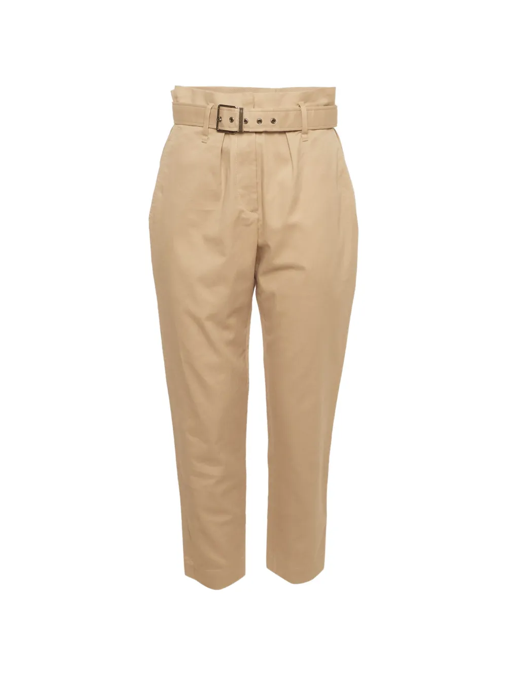 Brunello Cucinelli belted gabardine trousers - Nude
