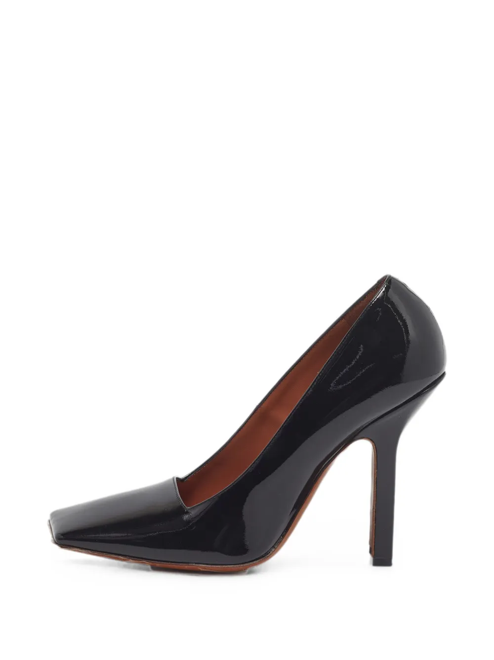 VETEMENTS Boomerang leather heeled pumps - Black