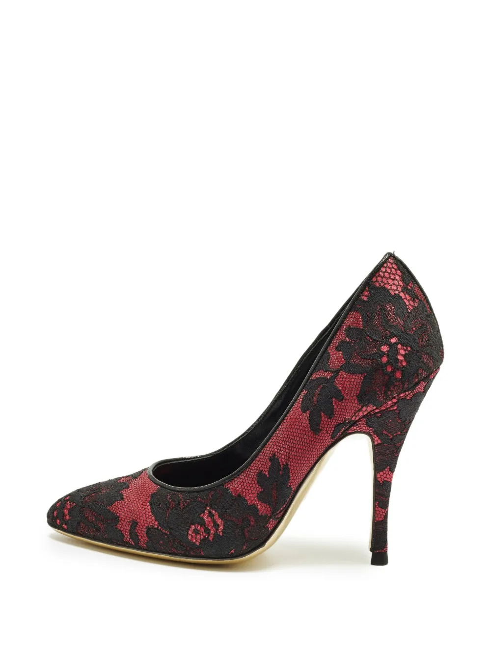 Moschino Pre-Owned lace mesh pumps - Rosso