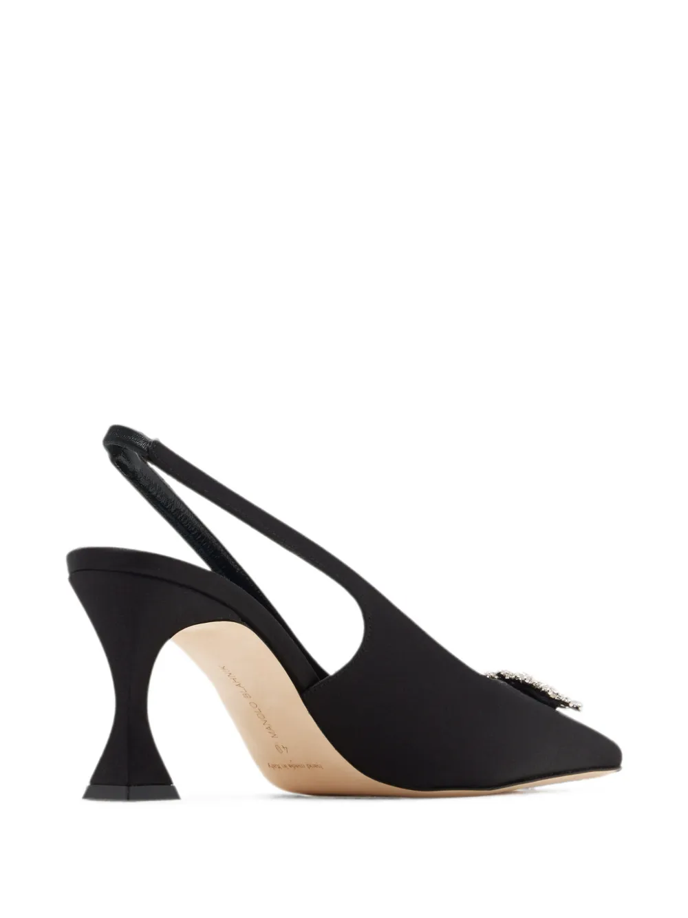 Manolo Blahnik Ronconasli crystal-embellished slingback pumps Zwart
