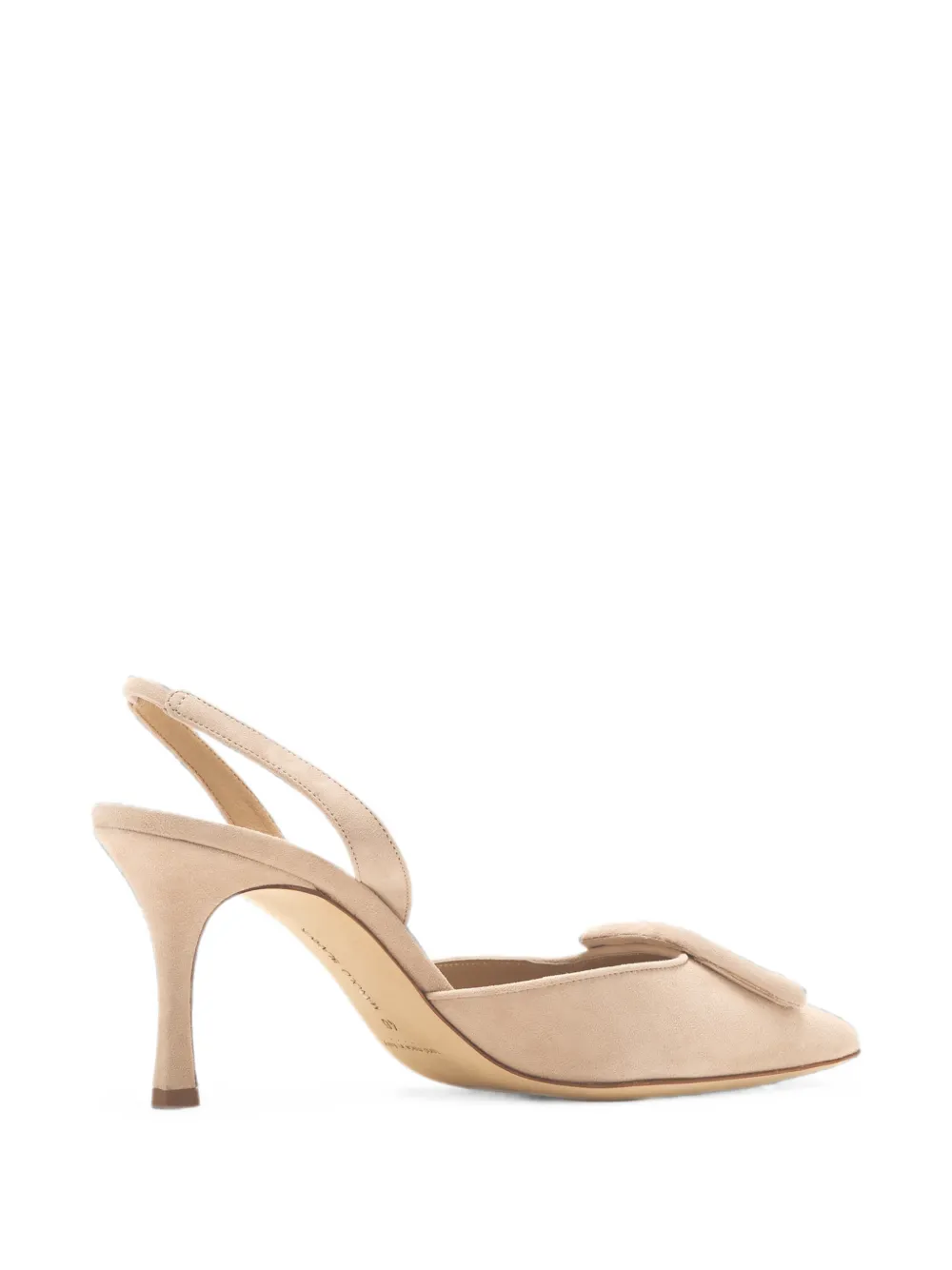 Manolo Blahnik MAYSLI buckle-detail slingback pumps Beige