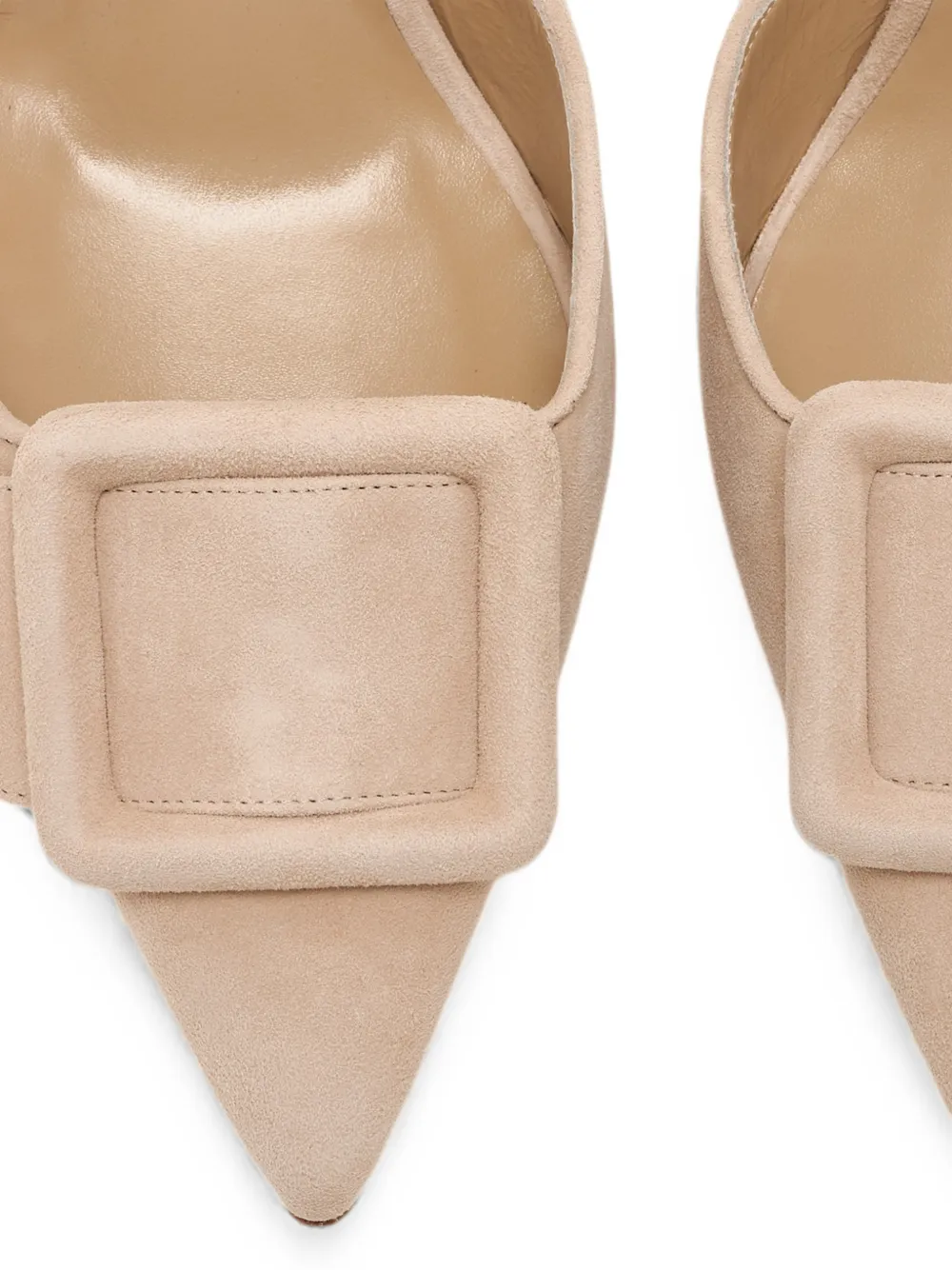 Manolo Blahnik MAYSLI buckle-detail slingback pumps Beige