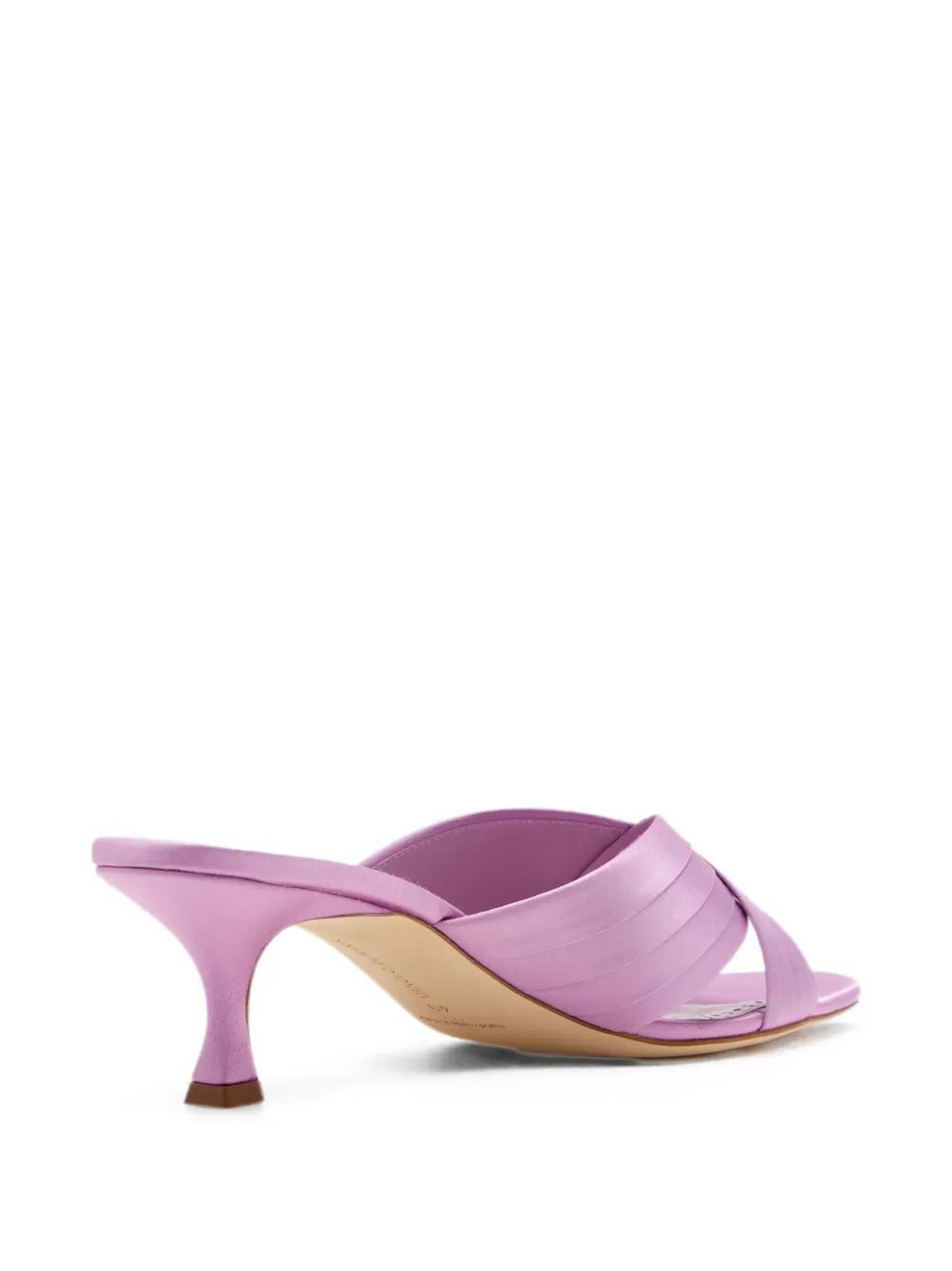 Manolo Blahnik Muiltjes met gekruiste bandjes Paars