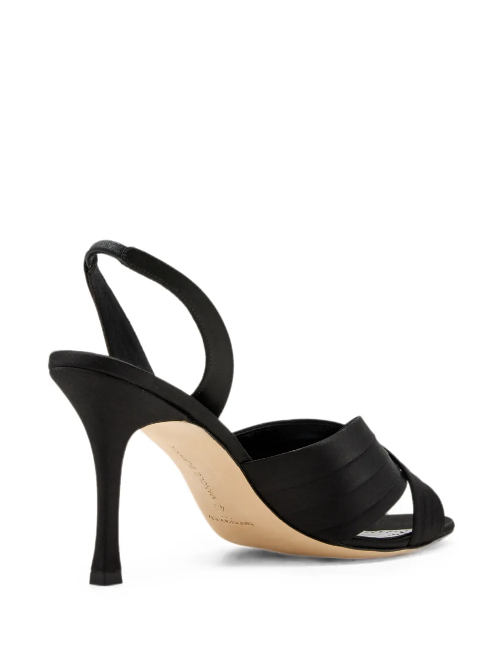 Manolo Blahnik Vierasan crossover-strap slingback sandals Zwart