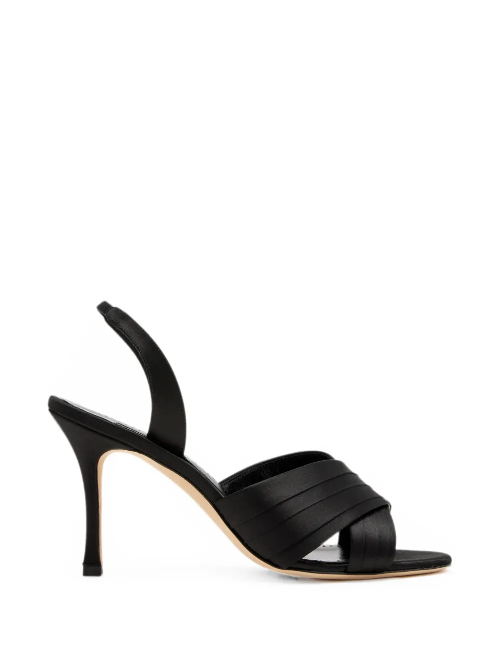 Manolo Blahnik Vierasan crossover-strap slingback sandals Zwart