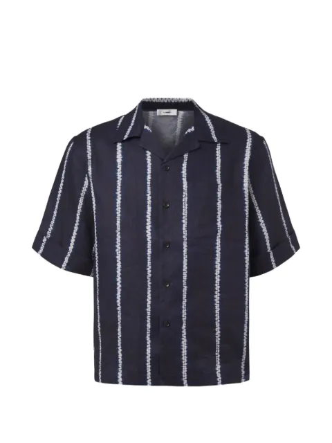 COMMAS Shibori-stripe linen shirt